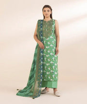 SAPPHIRE | UNSTITCHED 3 PIECE EMBROIDERED COTTON SUIT