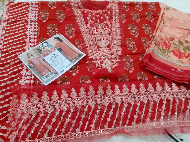 PRINTED EMBROIDERED LAWN 2 PCS