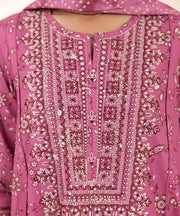 Sapphire 3Pc Embroidered Cambric Suit