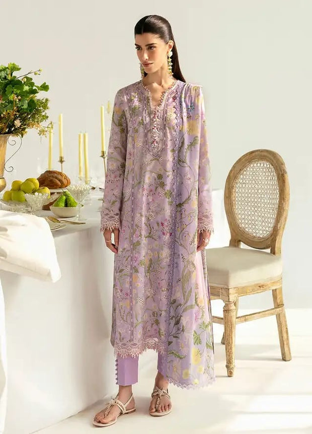QALAMKAR EMBROIDERED LAWN 3 PIECE SUIT