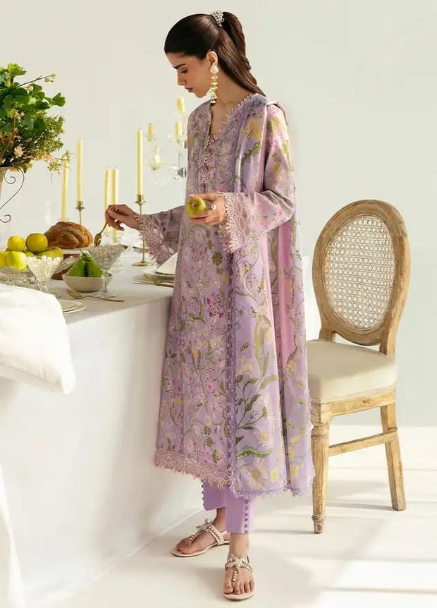 QALAMKAR EMBROIDERED LAWN 3 PIECE SUIT