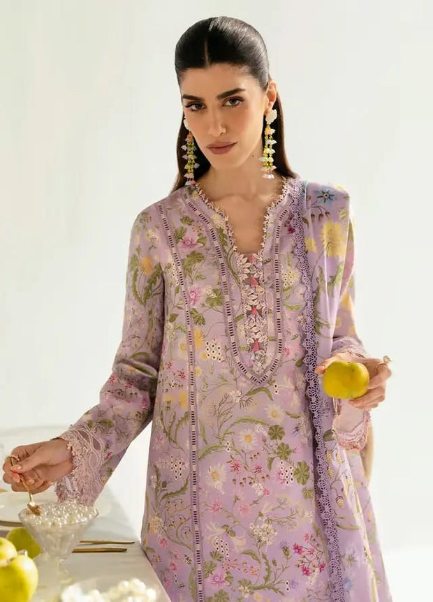 QALAMKAR EMBROIDERED LAWN 3 PIECE SUIT