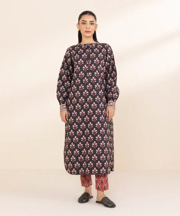 2 Piece - Printed Cotton Suit